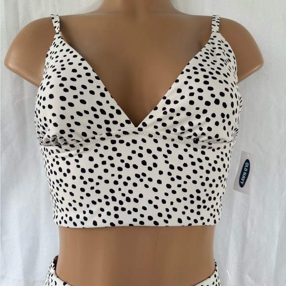 Old Navy black and white polka dot high-waisted bikini set from Old Navy - Picture 2 of 7